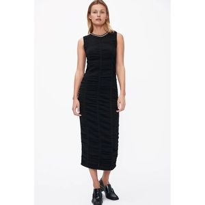 Zara Chain Trim Draped Dress